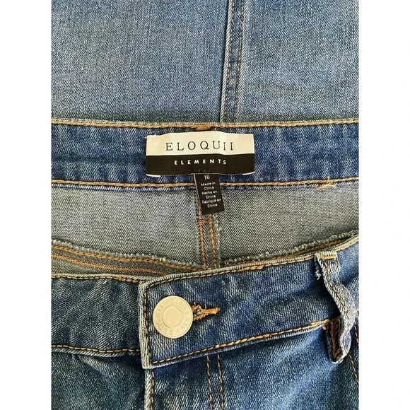 ELOQUII Elements Women’s Blue Denim Jean  Skirt Size 16 - Picture 2 of 3
